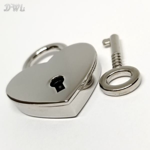 DWL-Heart-Mini-Padlock-Chrome-Silver
