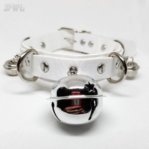 DWL Jewelry Choker Collar Silver Bells White