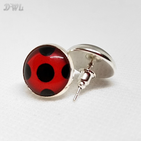 DWL-Ladybug-Silver-Post-Earrings