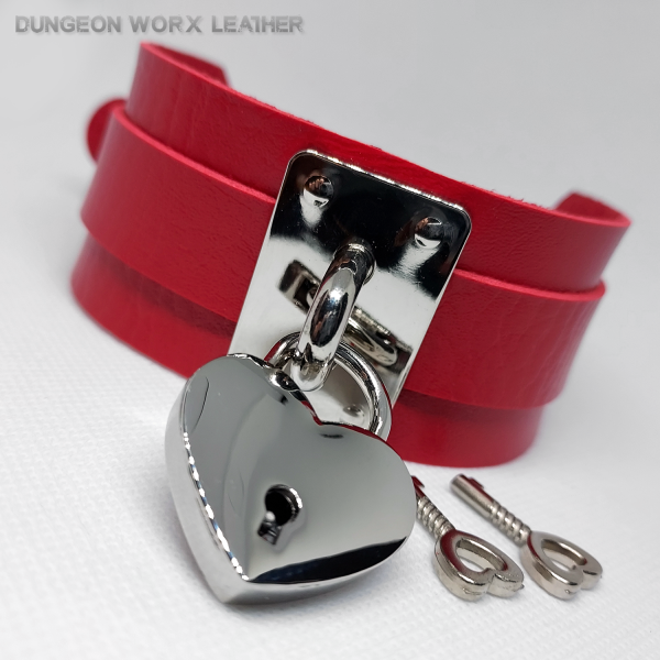 DWL-BDSM-Collar-Silver-Hasp-Heart-Padlock-Red