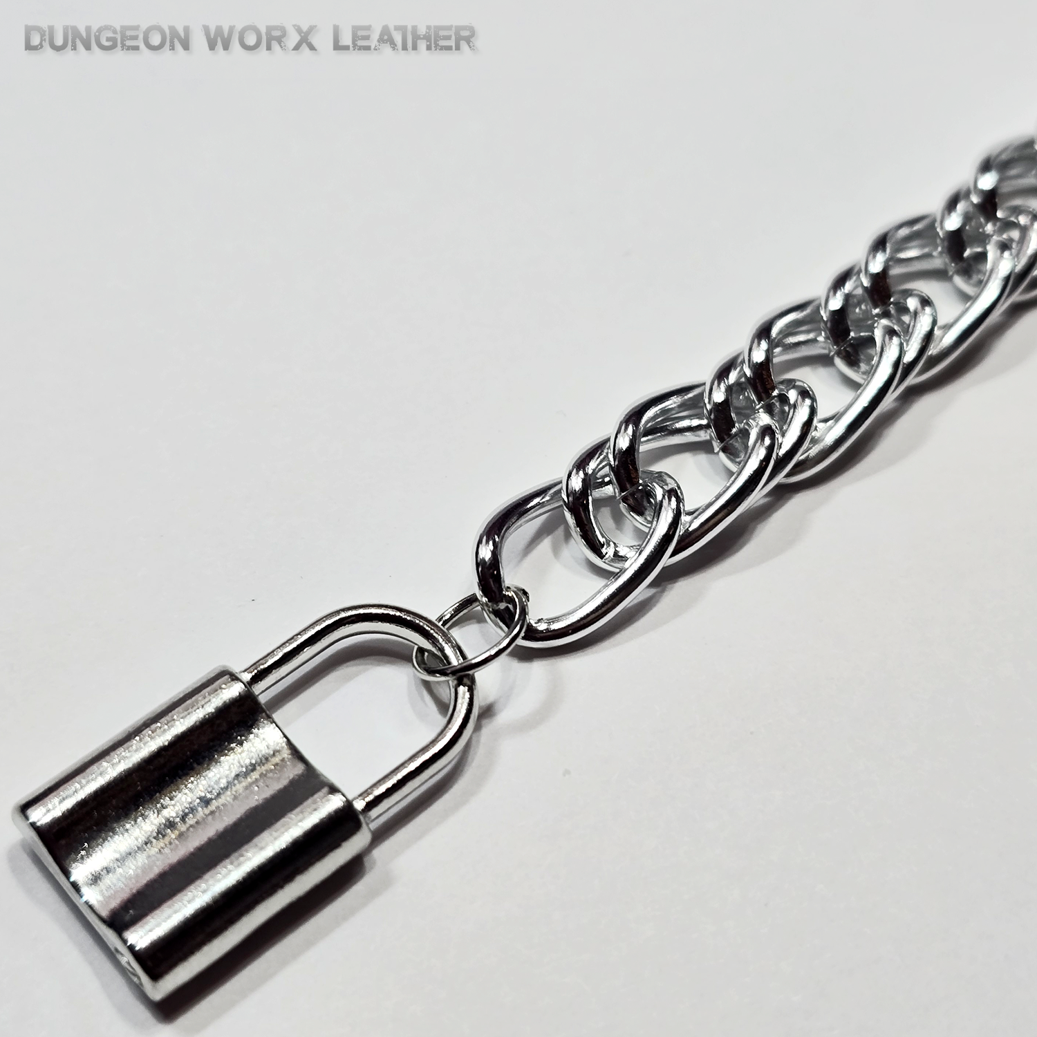 Mini Padlock BDSM Bracelet in SILVER - Image 5